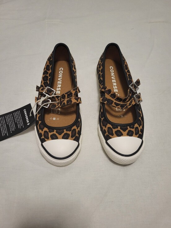 Converse Shoes - Converse Chuck Taylor All Star Dainty Mary Jane Leopard Suede Shoes - NWT